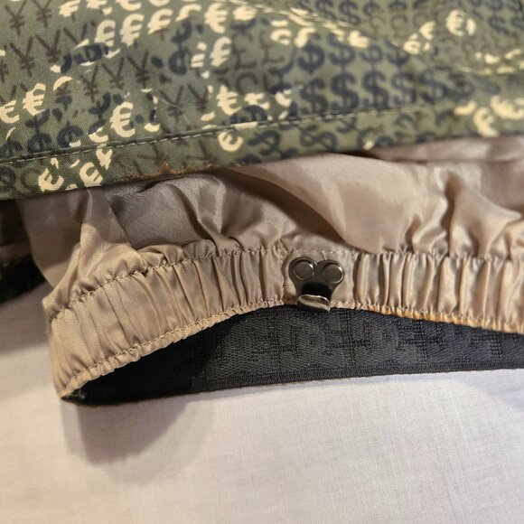 DC Dolla Sign$$ Snowpants Men's XL Y2K All Over Design Army Green Khaki - Picture 6 of 10